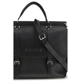 Brunello Cucinelli Black Calf Leather Bos Taurus Shoulder Bag