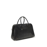 Brunello Cucinelli Black Calf Leather Bos Taurus Shoulder Bag
