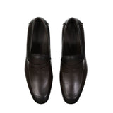 Salvatore Ferragamo Brown Leather Slip-On Loafers