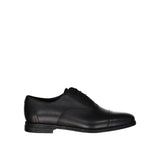 Salvatore Ferragamo Black Leather Oxfords And Derbies