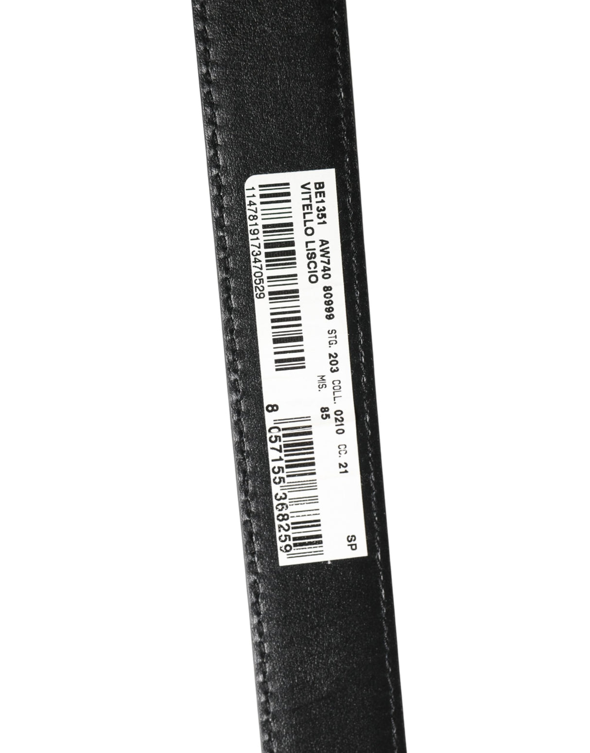 Dolce & Gabbana Men Black Classic Leather Metal Buckle Belt