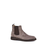 Brunello Cucinelli Brown Calf Leather Bos Taurus Chelsea Boots