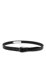 Dolce & Gabbana Men Black Classic Leather Metal Buckle Belt