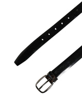Dolce & Gabbana Men Black Classic Leather Metal Buckle Belt