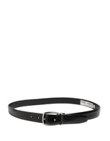 Dolce & Gabbana Men Black Classic Leather Metal Buckle Belt