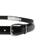 Dolce & Gabbana Men Black Classic Leather Metal Buckle Belt