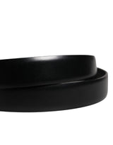 Dolce & Gabbana Men Black Classic Leather Metal Buckle Belt