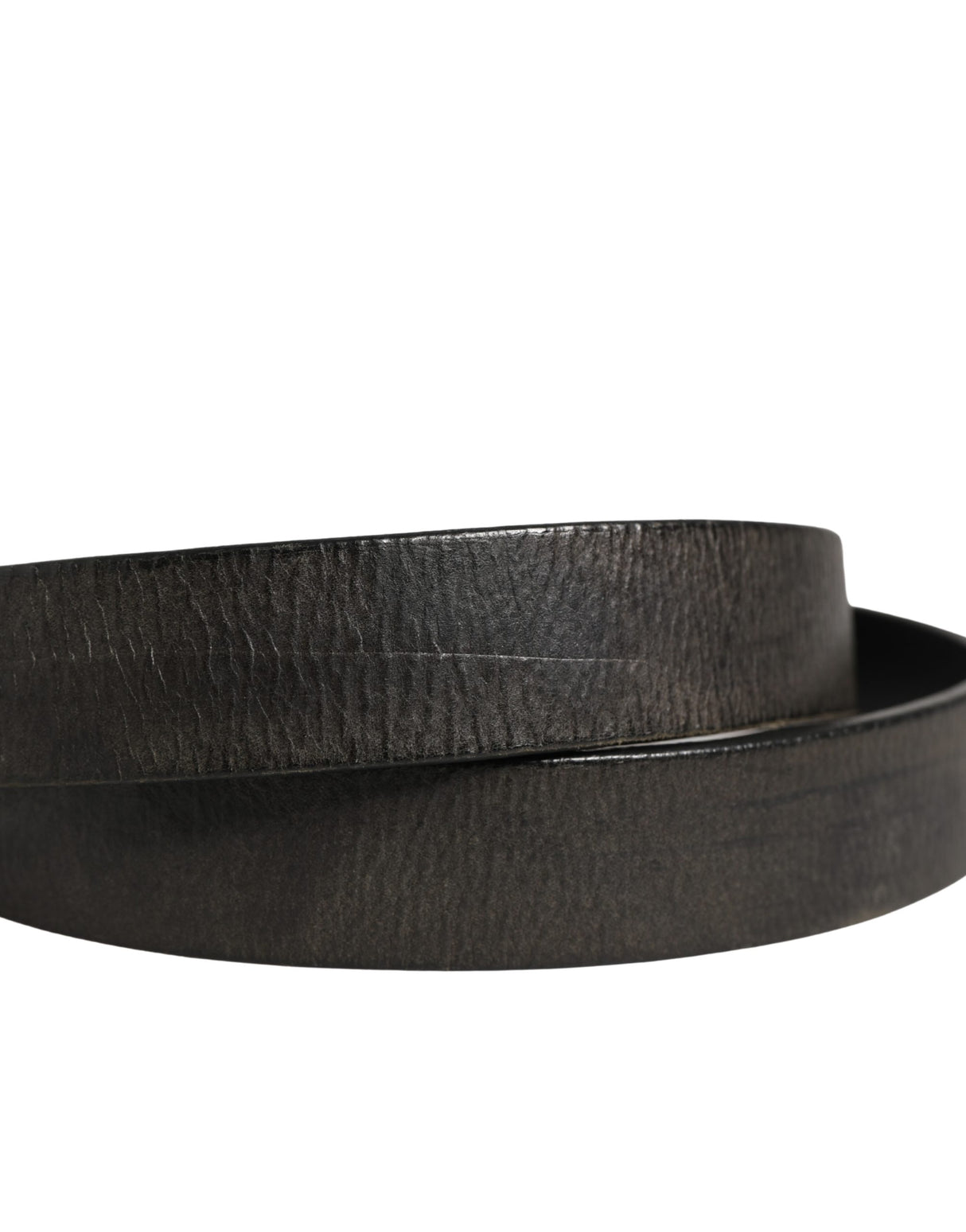 Dolce & Gabbana Men Black Classic Leather Metal Buckle Belt