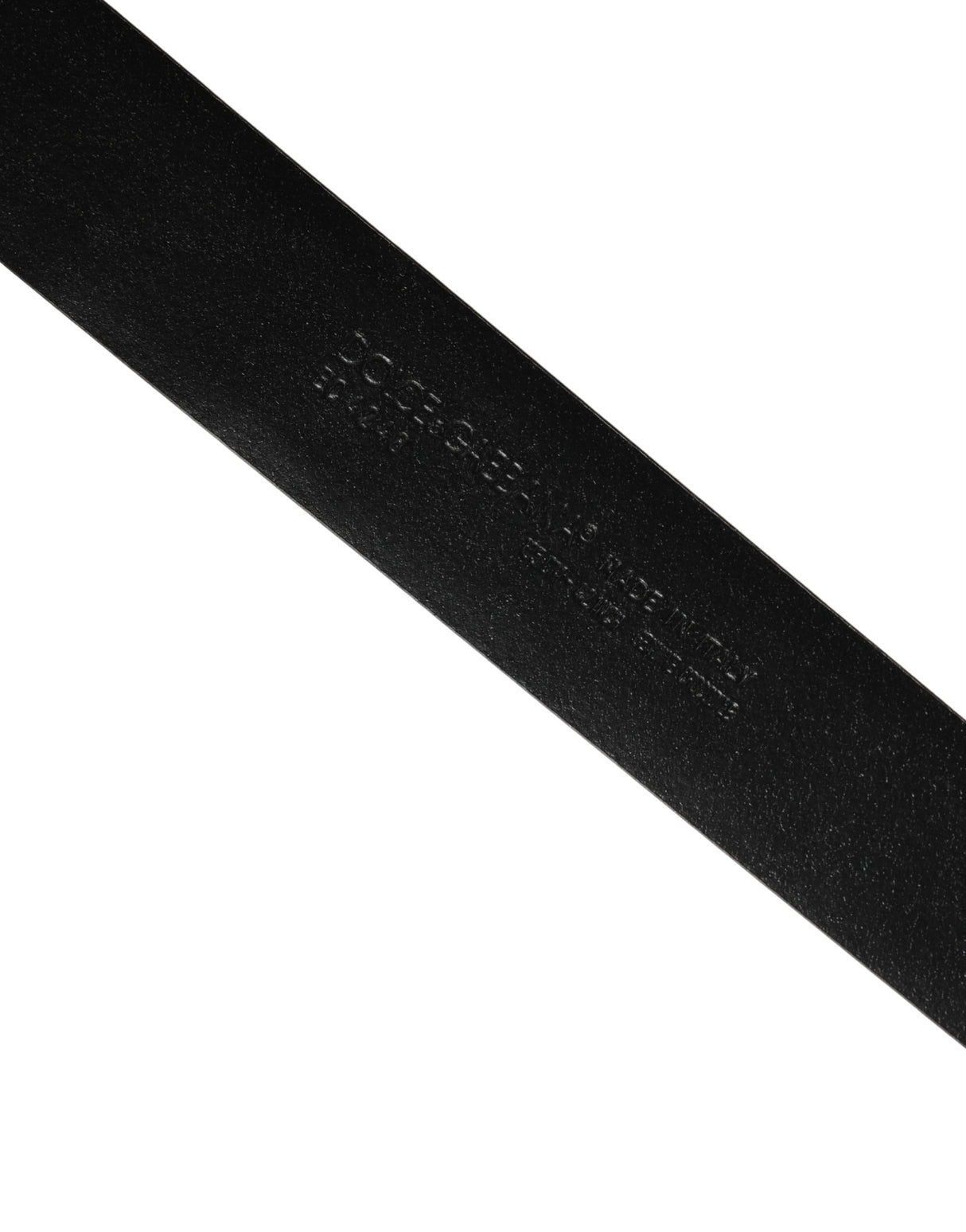 Dolce & Gabbana Men Black Exotic Leather Logo Buckle Belt