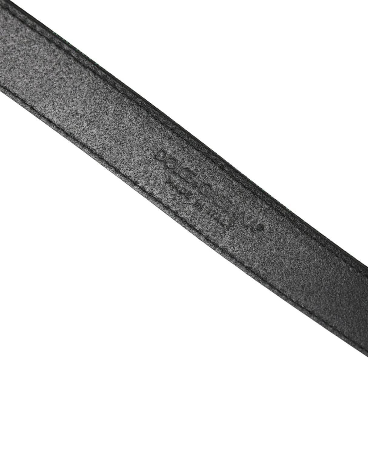 Dolce & Gabbana Men Green Lurex Polyester Metal Buckle Belt