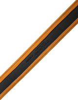 Dolce & Gabbana Men Black Orange Polyester Metal Buckle Belt
