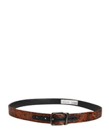 Dolce & Gabbana Men Brown Classic Polyester Metal Buckle Belt