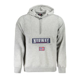 Norway 1963 Grigio Cotton Male Sweatshirt with Hood
