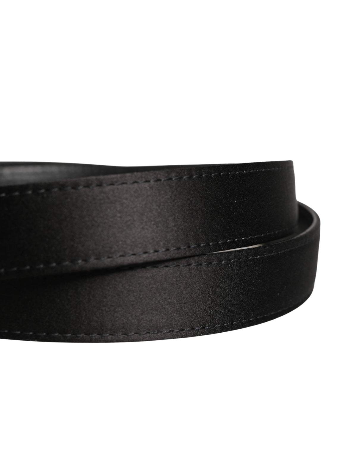 Dolce & Gabbana Men Black Classic Viscose Metal Buckle Belt