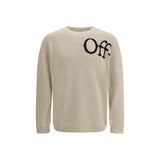 Off-White Beige Cotton Sweatshirt