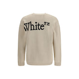 Off-White Beige Cotton Sweatshirt