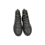 Borbonese Grey Genuine Leather Men Sneaker