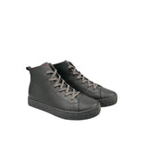 Borbonese Grey Genuine Leather Men Sneaker
