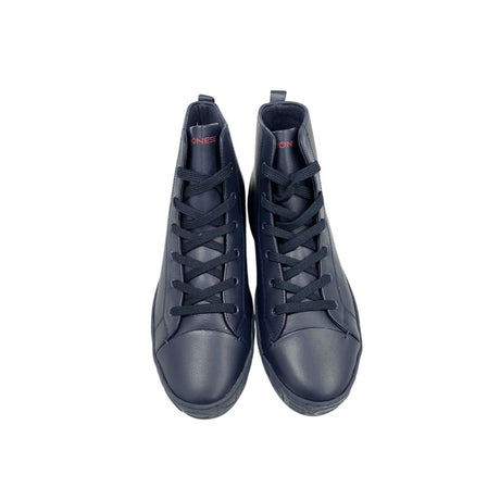 Borbonese Blue Genuine Leather Men Sneaker