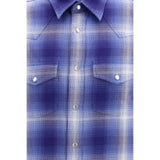 Tom Ford Blue Cotton Pattern Shirt