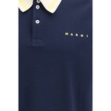 Marni Blue Cotton Polo Shirt