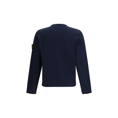 Stone Island Blue Cotton Sweatshirt