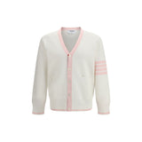 Thom Browne White Cotton Cardigan