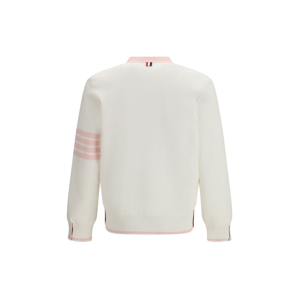 Thom Browne White Cotton Cardigan