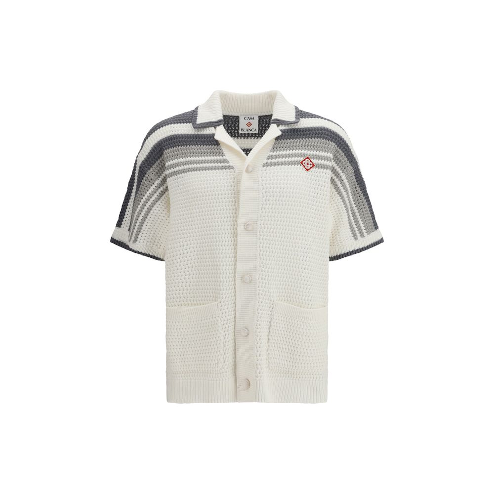 Casablanca White Cotton Pattern Shirt