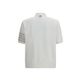Thom Browne White Cotton Polo Shirt