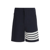 Thom Browne Blue Viscose Bermuda Shorts