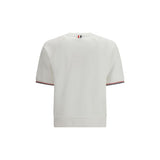 Thom Browne White Cotton Sweatshirt