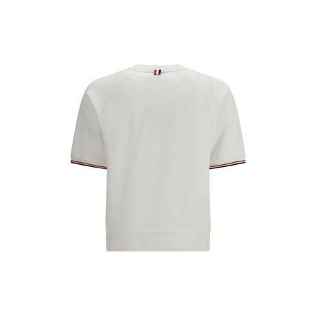 Thom Browne White Cotton Sweatshirt