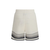 Casablanca White Cotton Bermuda Shorts