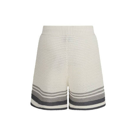 Casablanca White Cotton Bermuda Shorts
