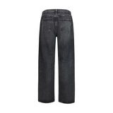 Agolde Black Cotton Straight-Leg Jeans