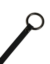 Dolce & Gabbana Men Black Calfskin Leather Metal Buckle Belt