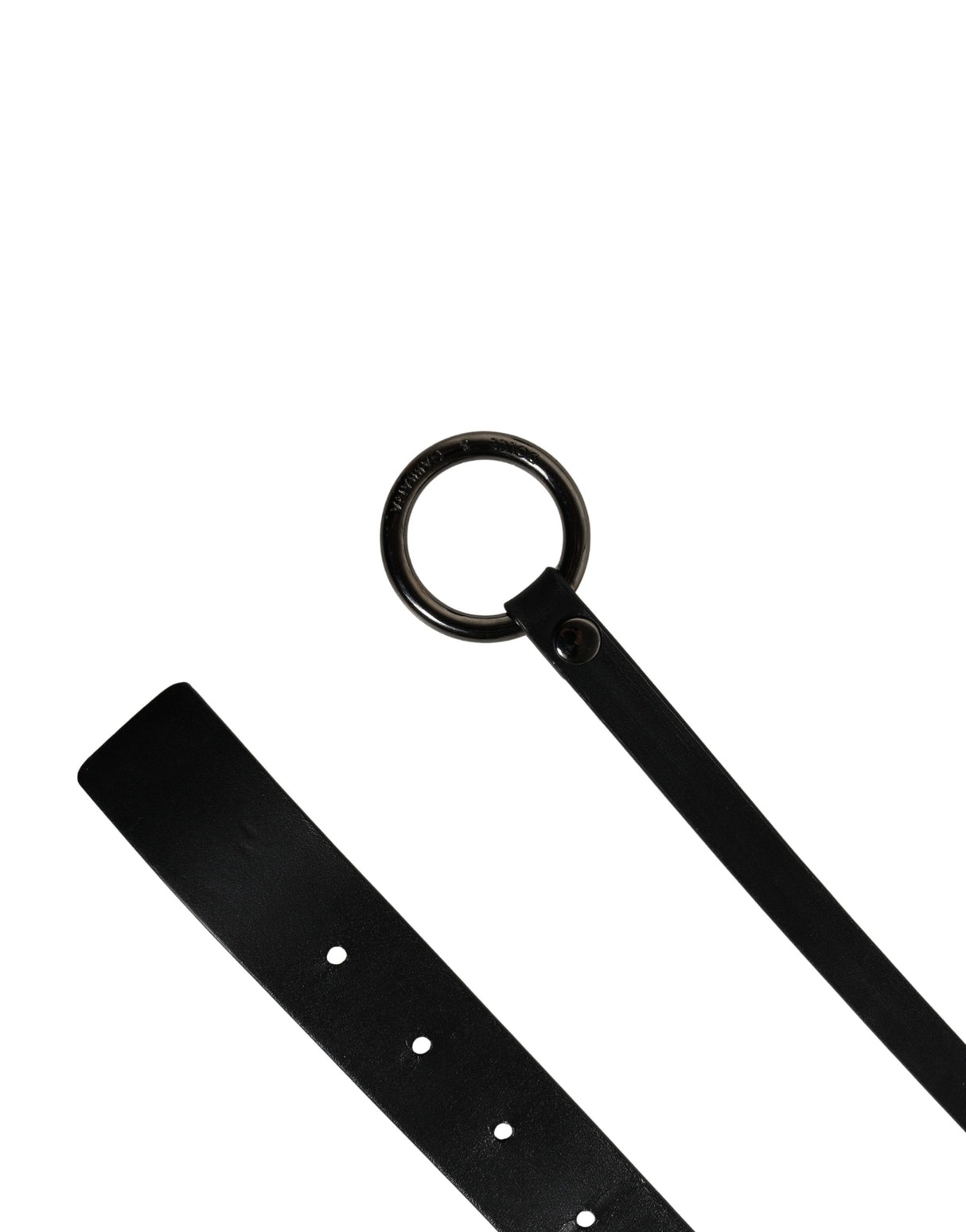 Dolce & Gabbana Men Black Calfskin Leather Metal Buckle Belt