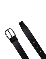 Dolce & Gabbana Men Black Classic Viscose Metal Buckle Belt