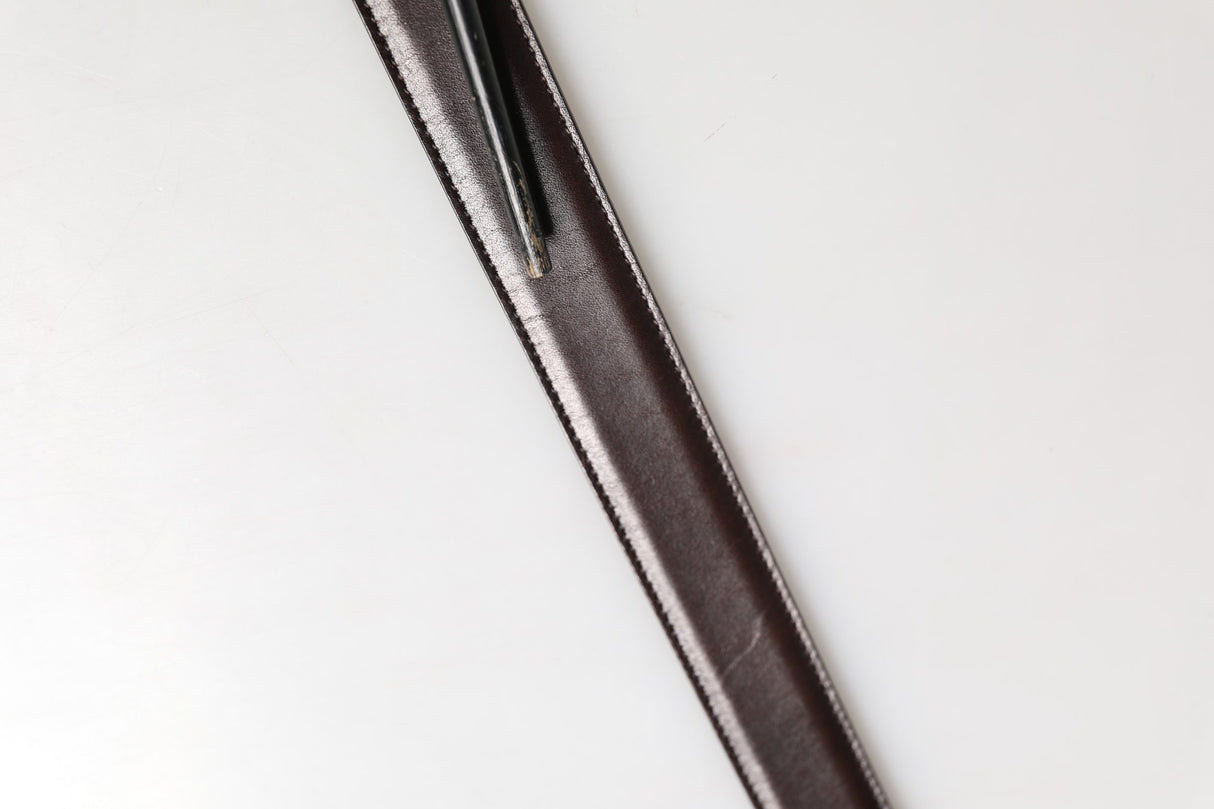 Dolce & Gabbana Men Brown Classic Leather Metal Buckle Belt