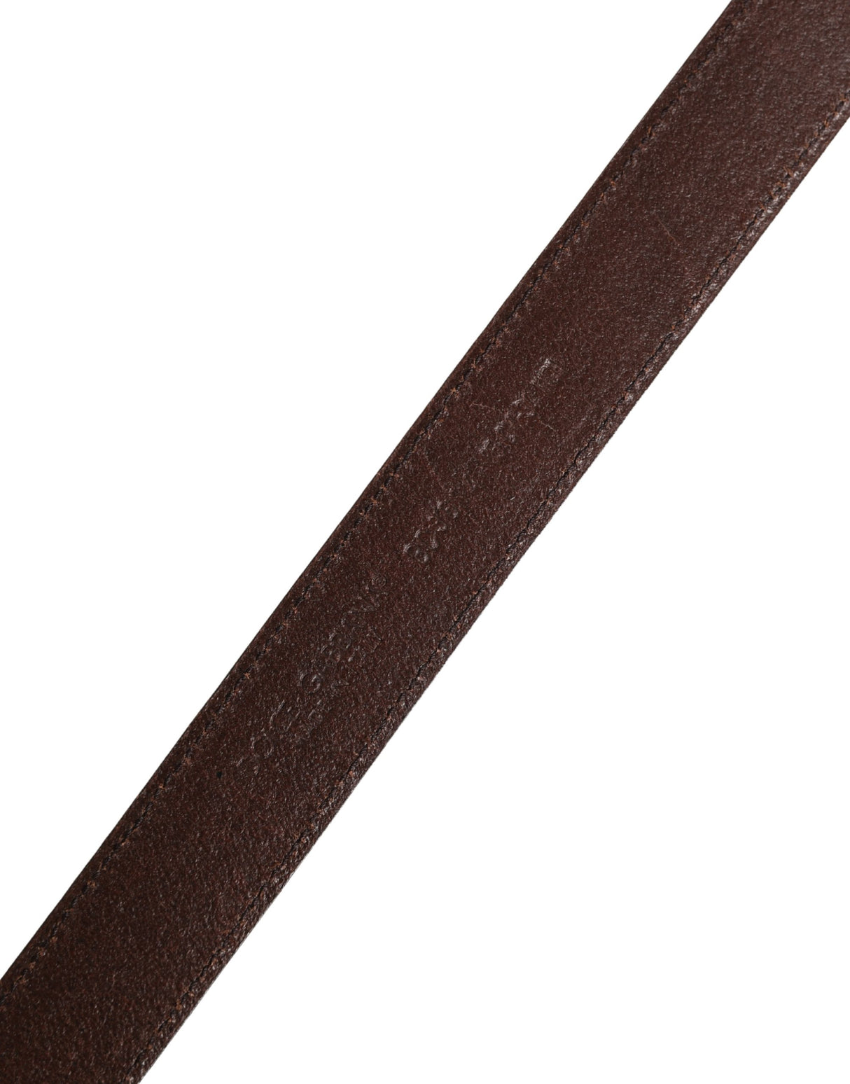 Dolce & Gabbana Men Brown Classic Leather Metal Buckle Belt