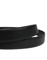 Dolce & Gabbana Men Black Classic Leather Metal Buckle Belt