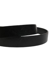 Dolce & Gabbana Men Black Classic Leather Logo Buckle Belt