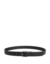 Dolce & Gabbana Men Black Classic Leather Metal Buckle Belt