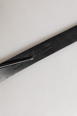 Dolce & Gabbana Men Black Exotic Leather Metal Buckle Belt