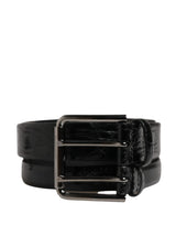 Dolce & Gabbana Men Black Exotic Leather Double Strap Belt