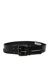 Dolce & Gabbana Men Black Exotic Leather Double Strap Belt