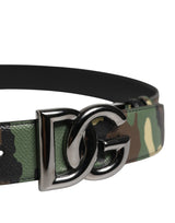 Dolce & Gabbana Men Multicolor Camouflage Logo Buckle Belt
