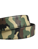 Dolce & Gabbana Men Multicolor Camouflage Logo Buckle Belt
