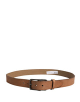 Dolce & Gabbana Men Brown Leather Classic Metal Buckle Belt